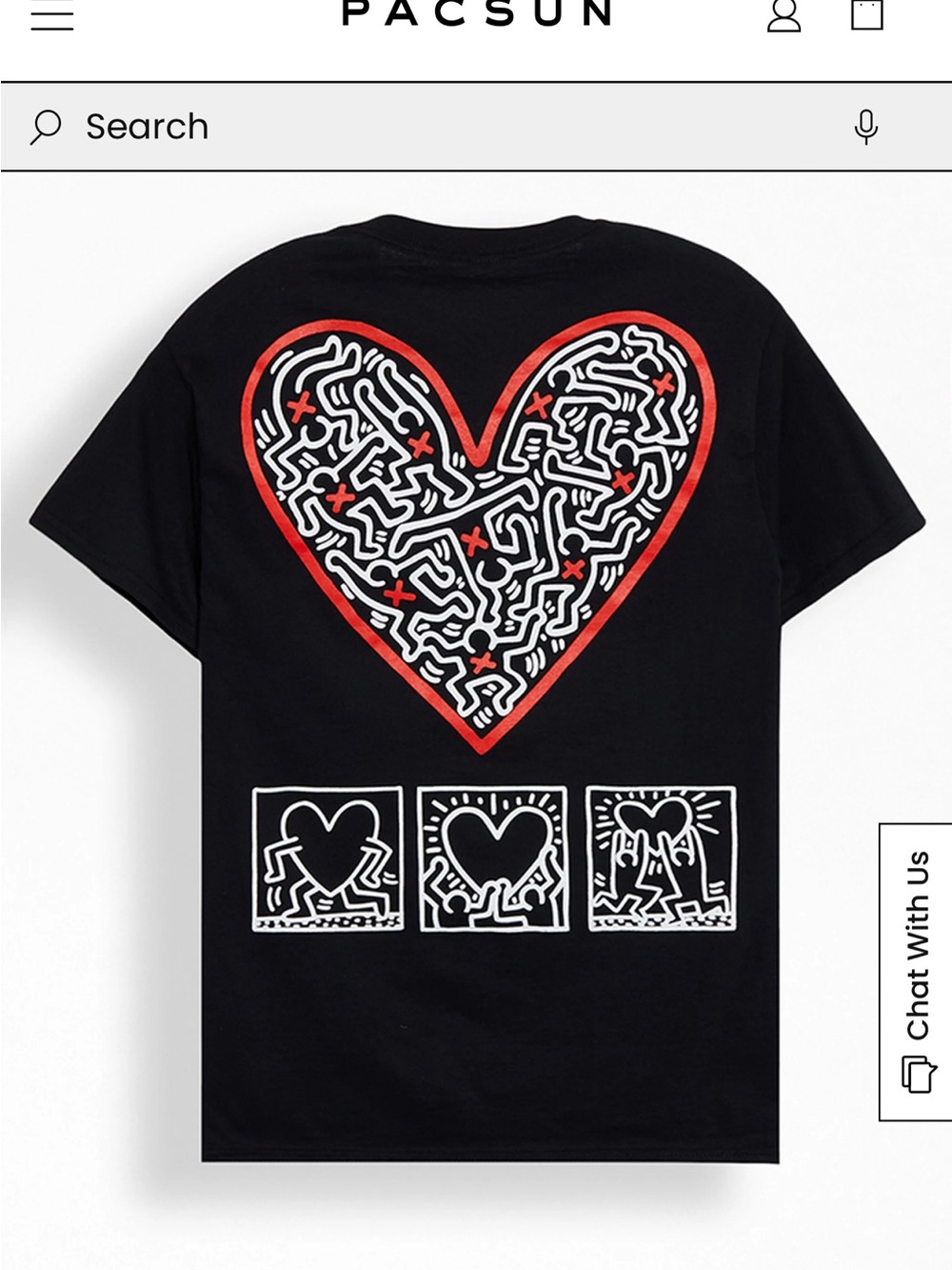 Keith Haring Big Heart T-Shirt size M